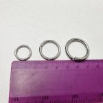 All 3 SS O rings with ruler